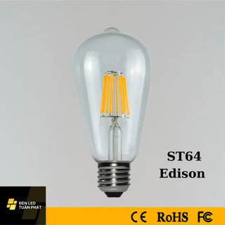 Bóng đèn led Edison ST64 Ánh sáng Vàng đui E27 4W