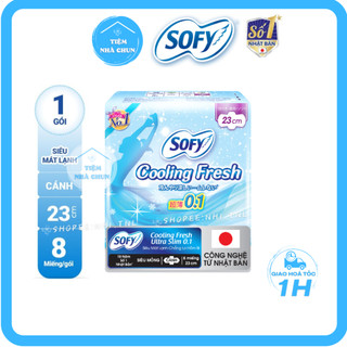 - gói 8 miếng 23cm - băng vệ sinh sofy cooling fresh ultra slim siêu mỏng cánh - nhi.tnl
