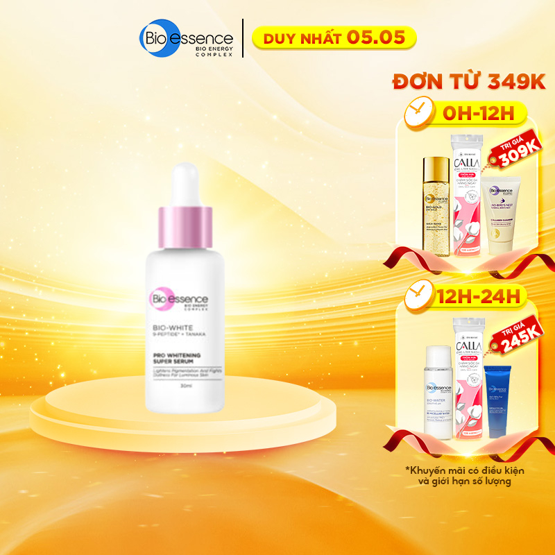 Tinh Chất Dưỡng Trắng Chuyên Sâu Sáng Da Bio-Essence Bio-White Pro Serum chiết xuất Tanaka & Camellia 30ml