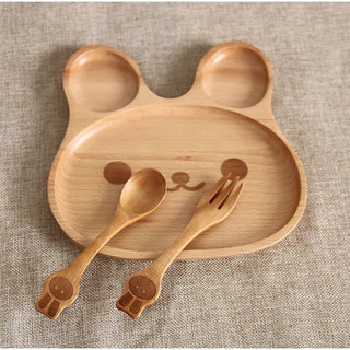 Khay ăn dặm gỗ beech myfanta 31x14cm