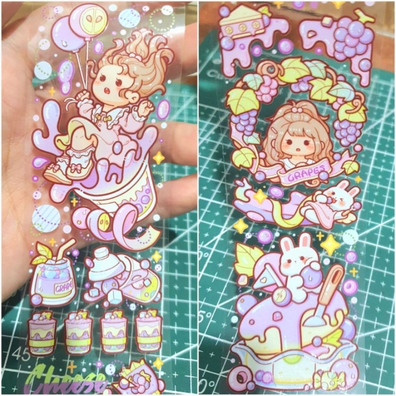 Chiết washi/PET tape Mochi lễ hội trà sữa