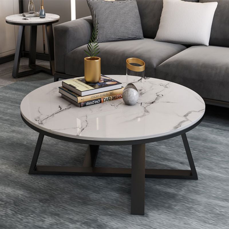 Bàn trà sofa đẹp, mặt kính 3d  vân mây sang trọng