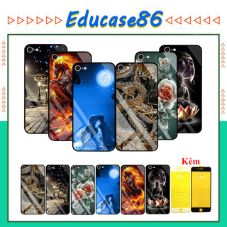 Combo Ốp lưng Kính 3D IPhone 6 Plus / 6s Plus Sang trọng (TẶNG KÈM 1 kính cường lực full màn hình )