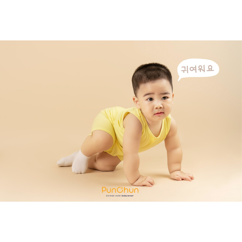 Bộ cộc ba lỗ hai dây cho bé SS23