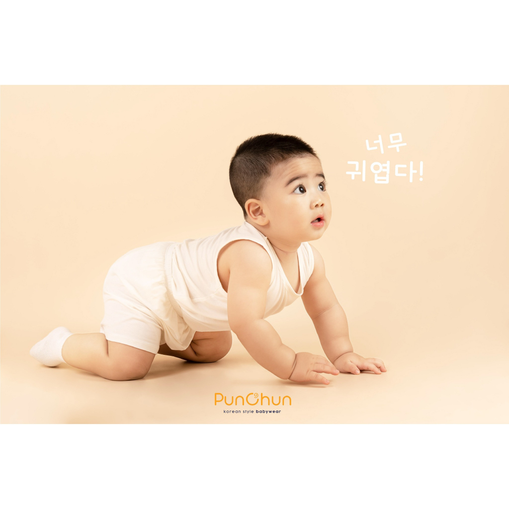 Bộ cộc ba lỗ hai dây cho bé SS23