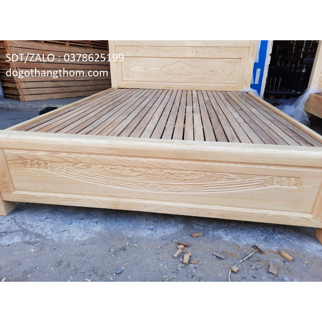 giường ngủ gỗ sồi 1m6x2m