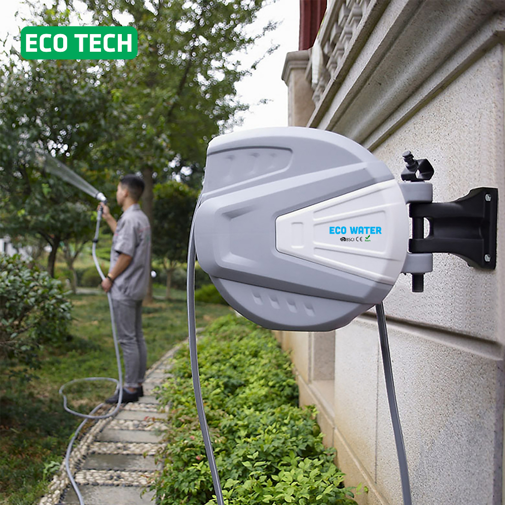 CUỘN VÒI TƯỚI CÂY TỰ THU DÂY ECOwater: Thiết kế mới, kèm 2 đầu tưới, Thẩm mỹ, hiệu quả, độ bền cao, dễ sử dụng..