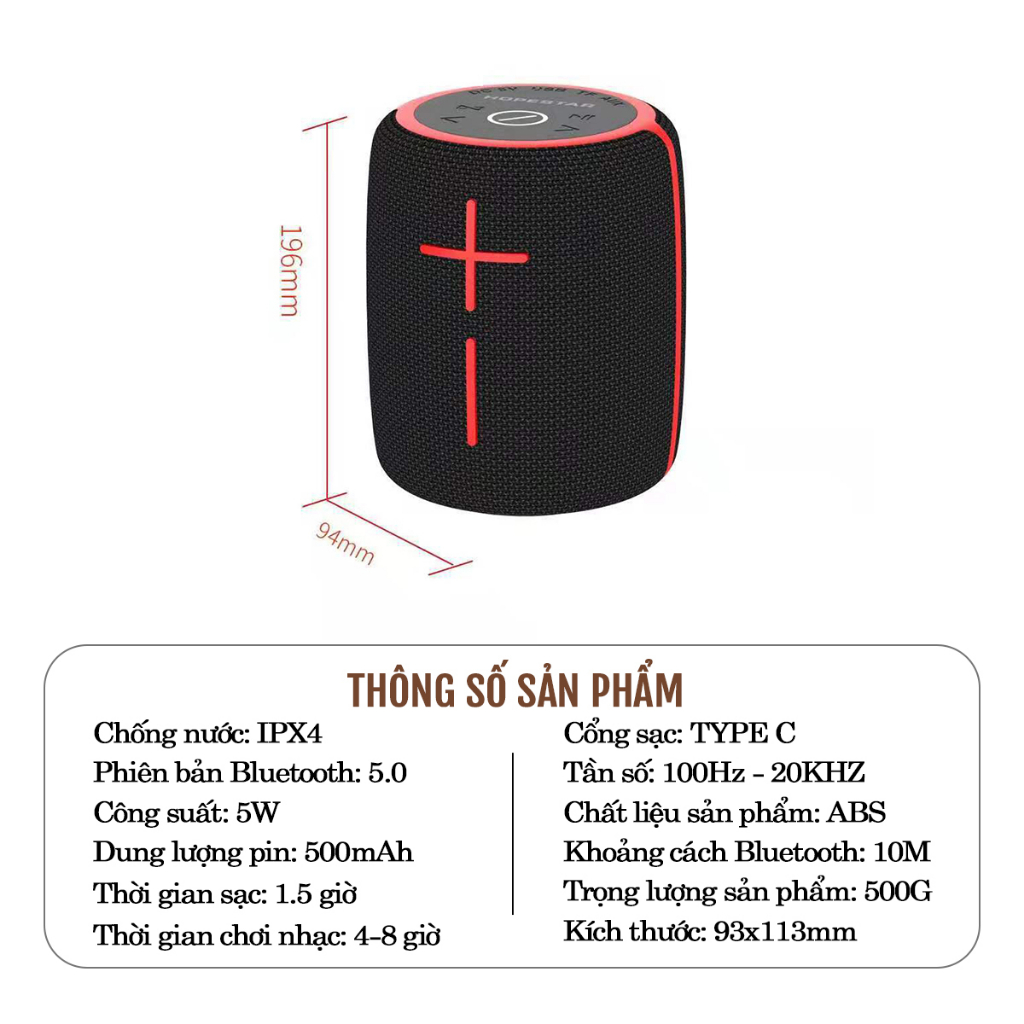Loa Bluetooth SAMA P25 - Loa Không Dây Bass Mạnh - Hỗ trợ USB / Thẻ Nhớ / Jack Aux 3.5mm