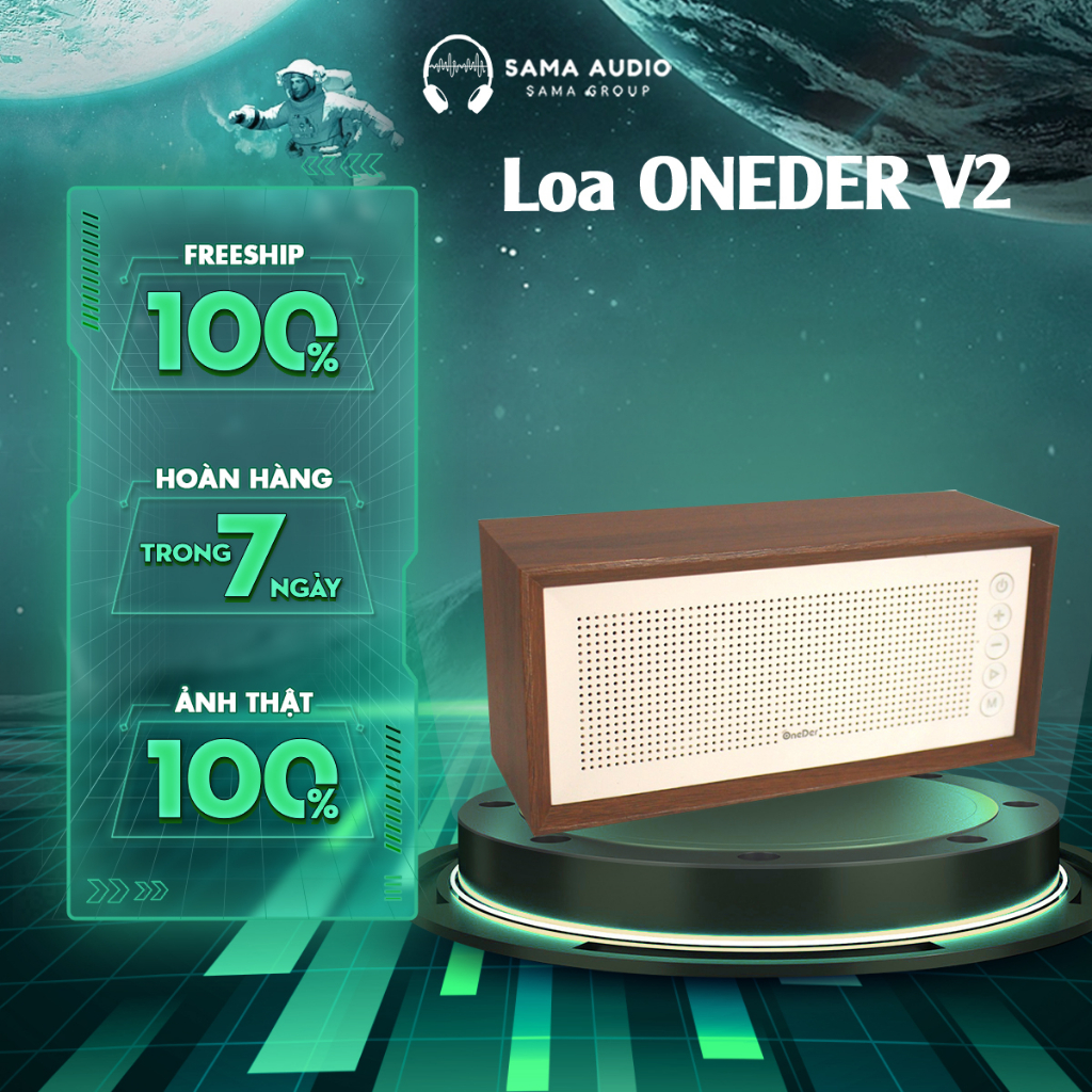 Loa Bluetooth Không Dây OneDer V2 - Công Suất 10W - Âm Siêu Trầm
