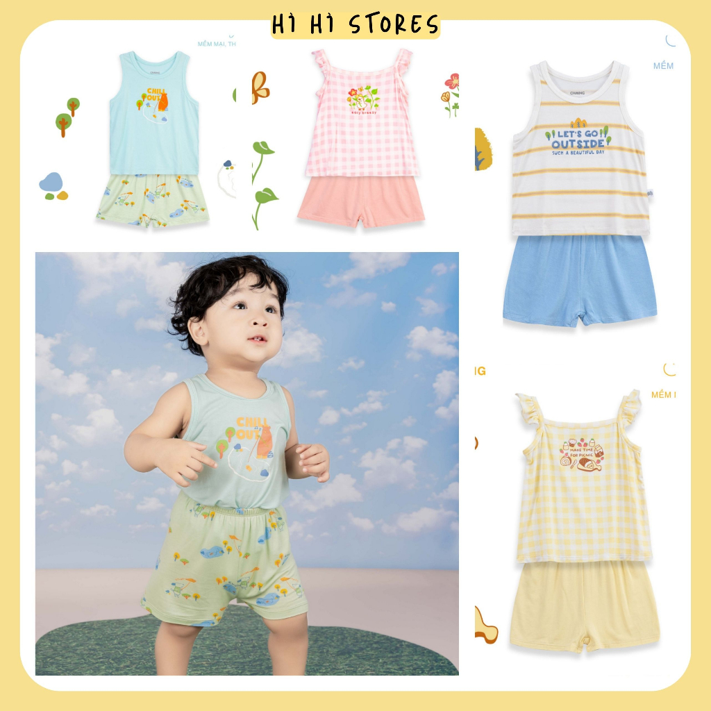 Chaang bộ ba lỗ hai dây cho bé SS23D01