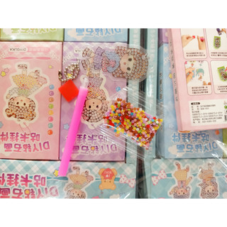 Bộ tranh đính hạt đá sticker 3D mini siêu dễ thương cho bé