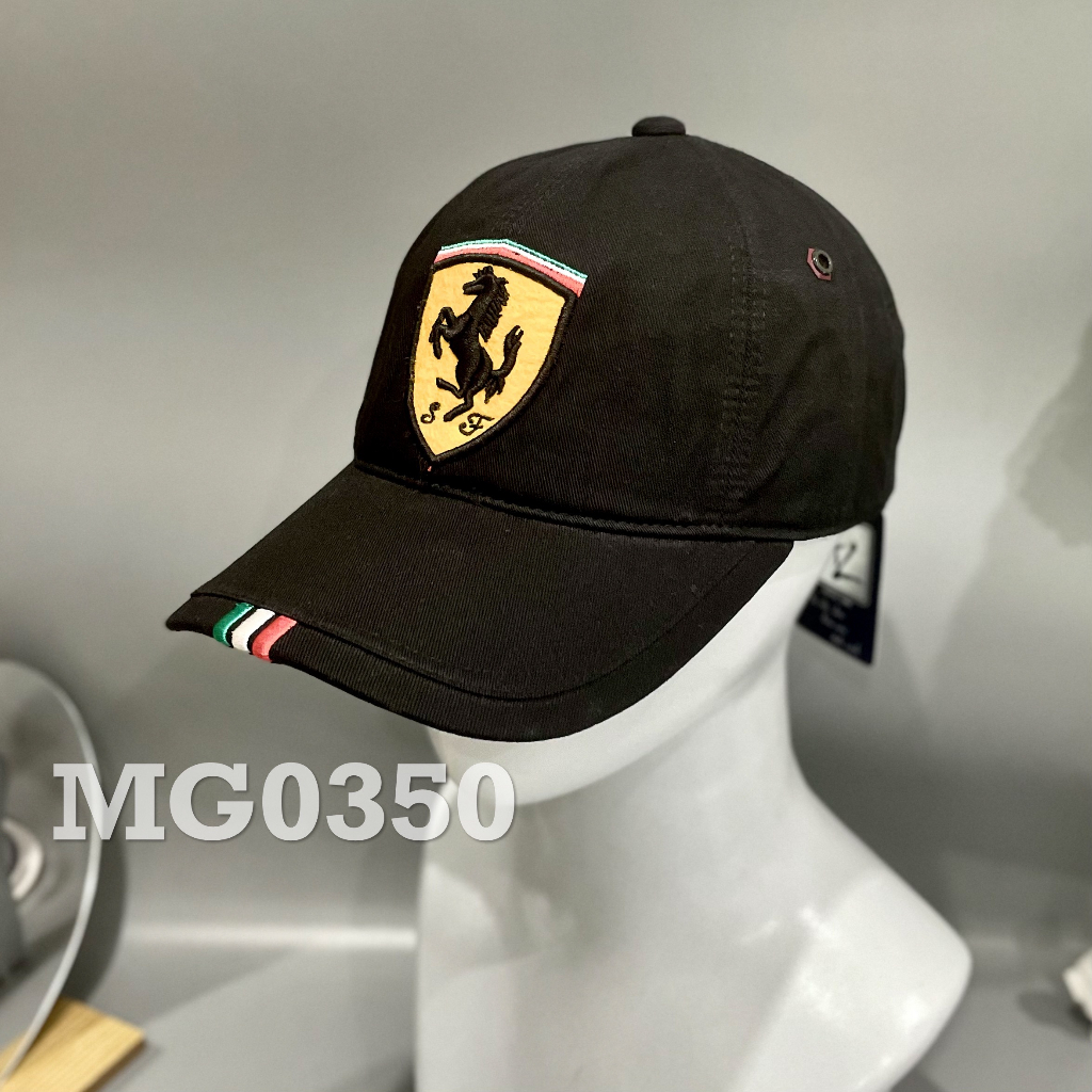 Nón kết Mũ lưỡi trai thể thao nam nữ thêu ngựa đen Ferrari MG0350