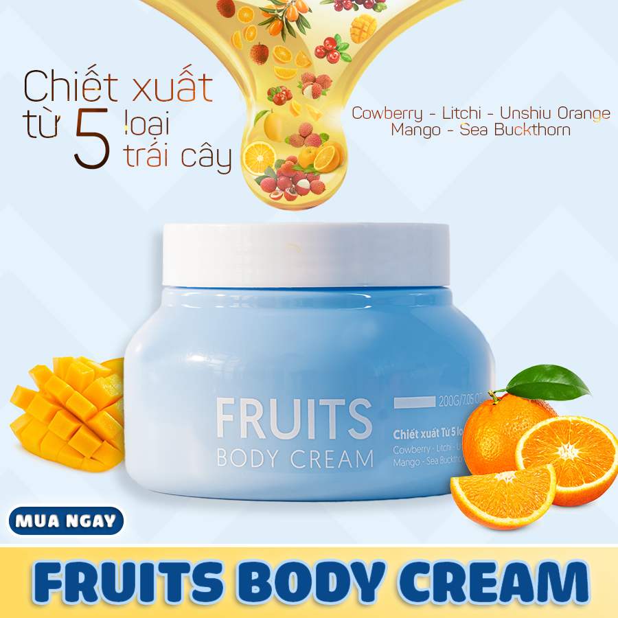 Kem Dưỡng Da Body- Fruits Body Cream- Homisilk