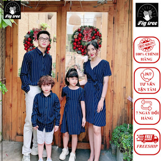SÉT GIA ĐÌNH SỌC XANH 145A THỜI TRANG