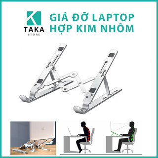 Giá đỡ laptop bằng nhôm cao cấp, đế tản nhiệt máy tính xách tay gấp gọn