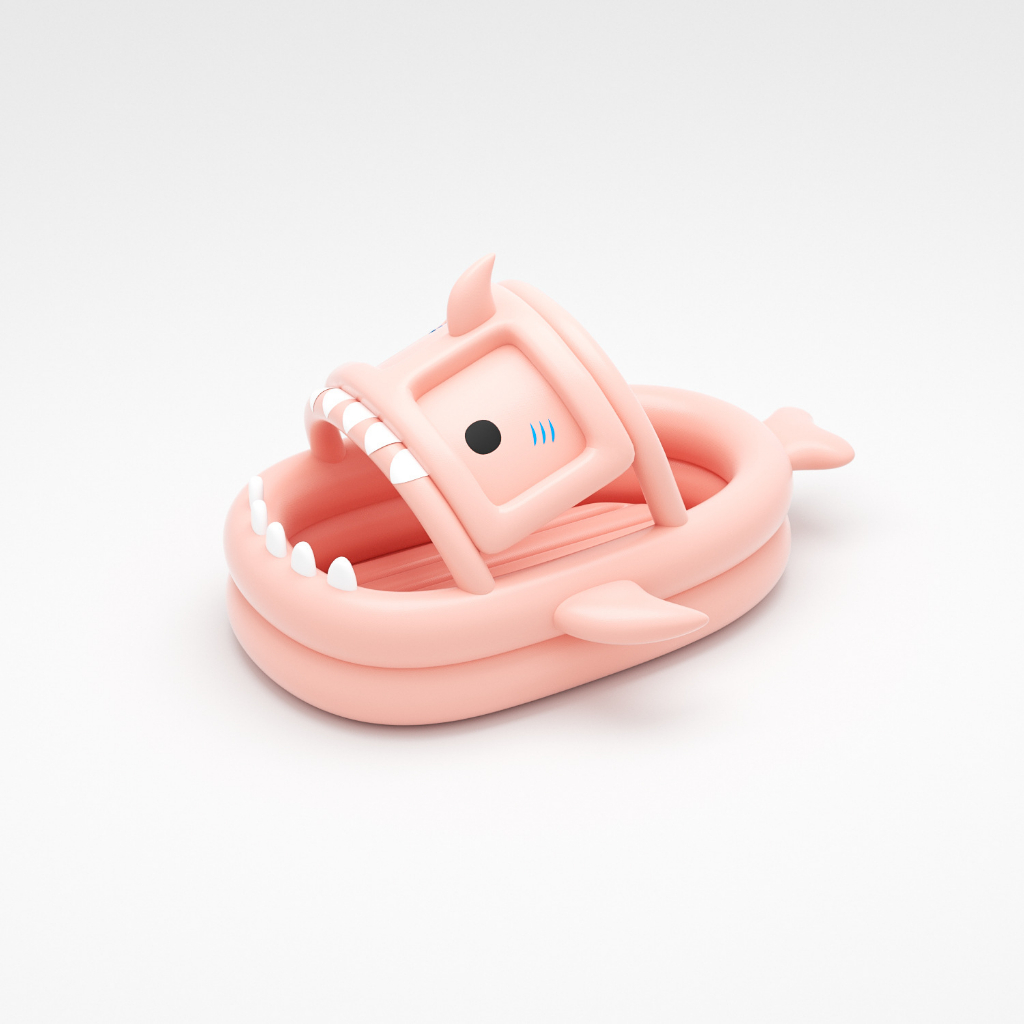 Bể Bơi Bơm Hơi Mini Bơm Hơi Hình Cá Mập Dành Cho Trẻ Sơ Sinh Và Trẻ Nhỏ