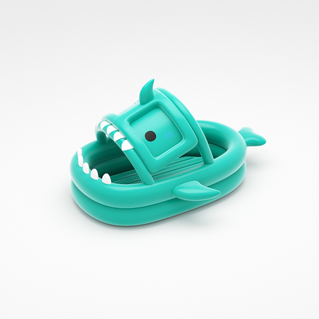 Bể Bơi Bơm Hơi Mini Bơm Hơi Hình Cá Mập Dành Cho Trẻ Sơ Sinh Và Trẻ Nhỏ