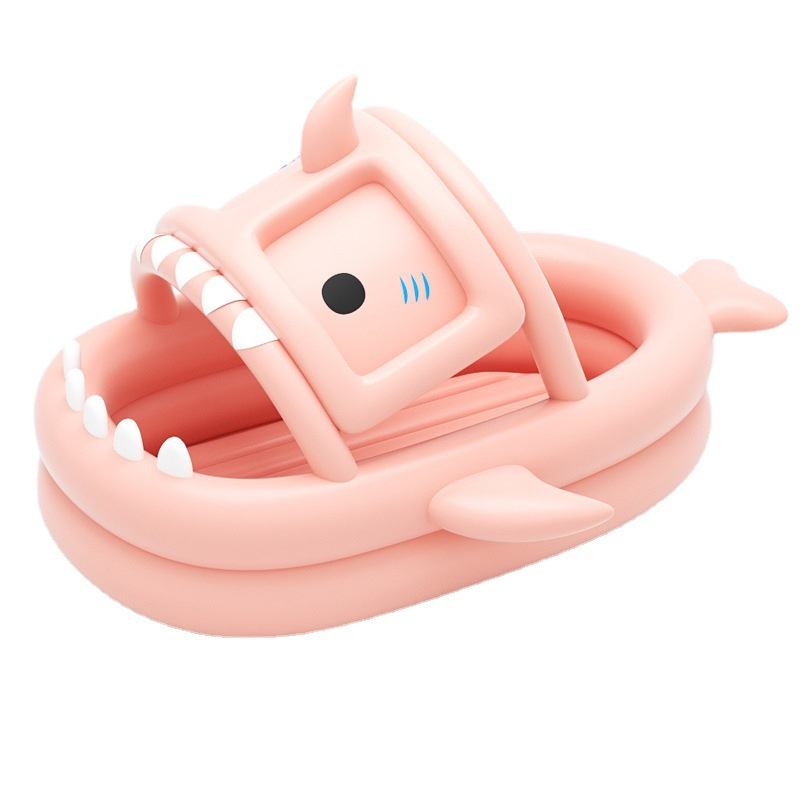 Bể Bơi Bơm Hơi Mini Bơm Hơi Hình Cá Mập Dành Cho Trẻ Sơ Sinh Và Trẻ Nhỏ