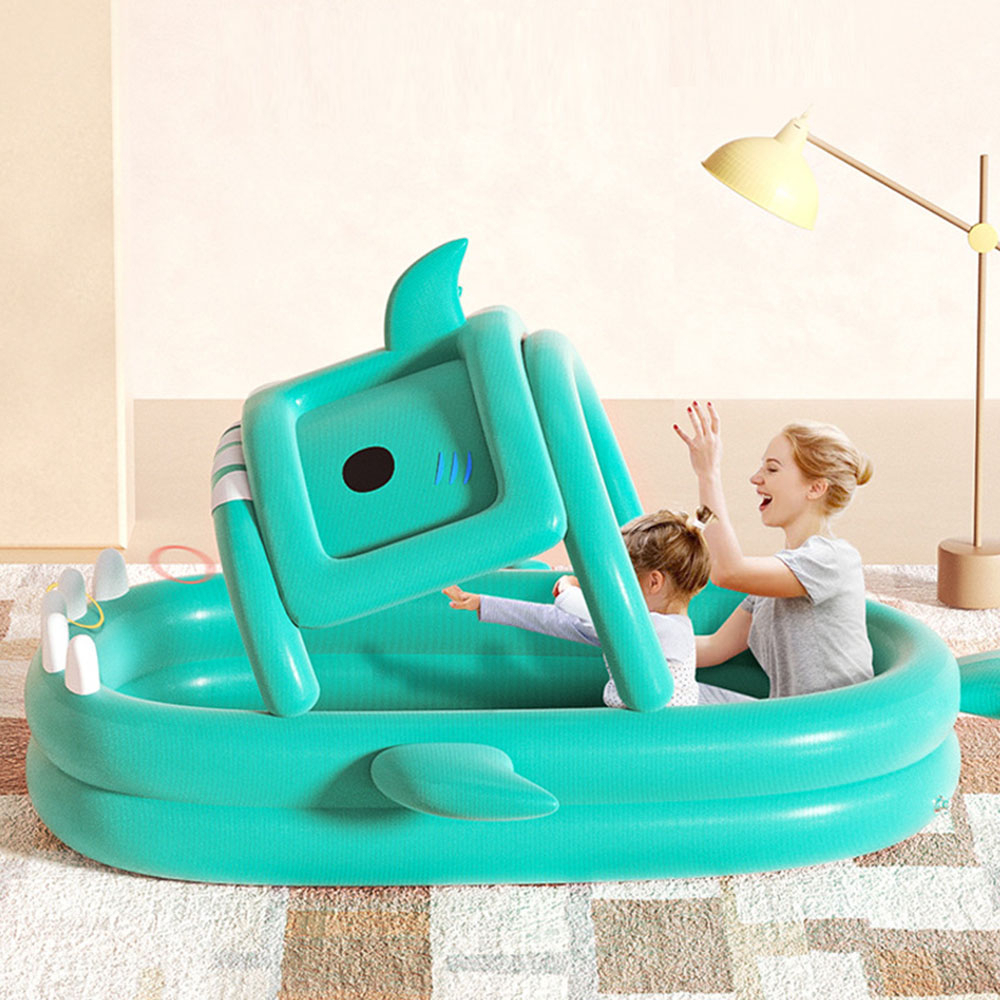 Bể Bơi Bơm Hơi Mini Bơm Hơi Hình Cá Mập Dành Cho Trẻ Sơ Sinh Và Trẻ Nhỏ