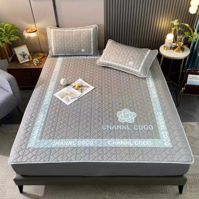 Chiếu điều hòa cao su non 5d bo chun bọc nệm trần tim thương hiệu  dày dặn  mềm mịn thoáng khí mát lạnh kèm 2 vỏ gối nằm