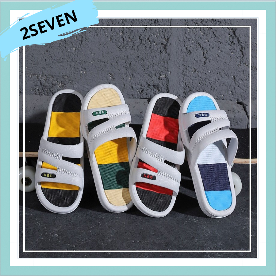 Dép nam quai ngang 7 màu chất EVA êm chân đế chống trơn trượt phong cách Ulzzang Hàn Quốc - 2Seven Store DN02