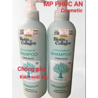 [Chính Hãng] Dầu Gội Xả Biotin  xanh collagen chống rụng tóc phục hồi tóc hư tổn kiểm soát dầu thừa dưỡng ẩm-biotin