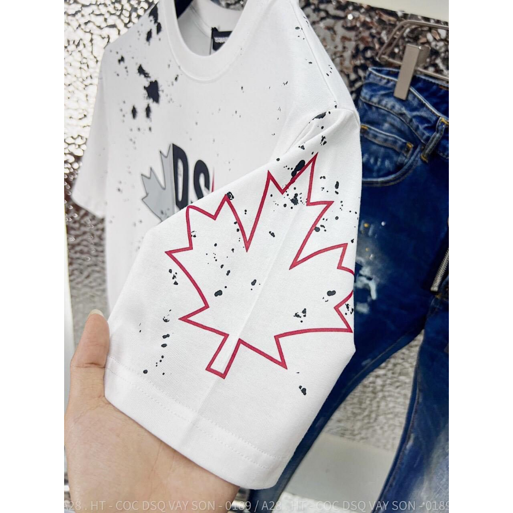 Áo thun Nam Nữ DS Quared tay lỡ form rộng vải cotton cao cấp, áo phông form rộng 100% cotton cao cấp