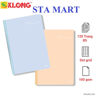 Sổ may dán gáy Dot Grid B5 - 120 trang Klong 838