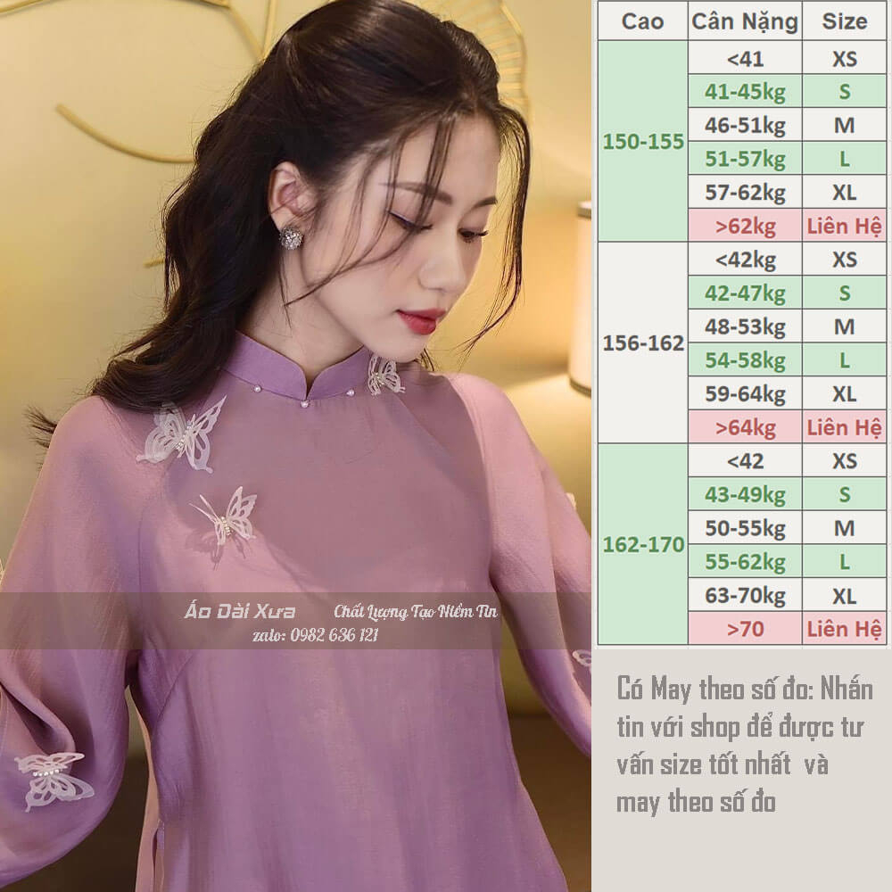 Áo Dài Cách Tân Nữ Dáng Suông Thủ Công LT12