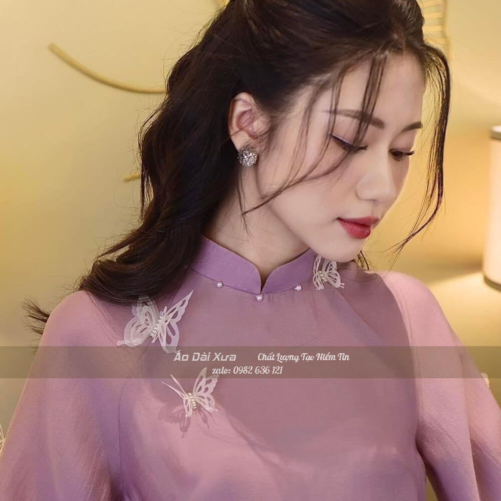Áo Dài Cách Tân Nữ Dáng Suông Thủ Công LT12