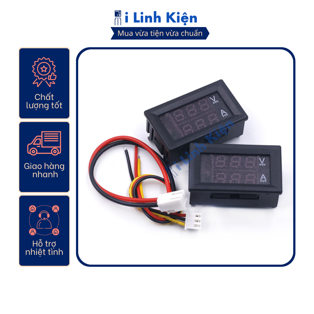 Vôn kế điện tử DC đo dòng và áp 10A 100V