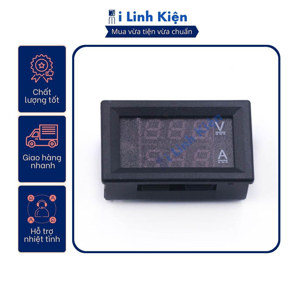 Vôn kế điện tử DC đo dòng và áp 10A 100V