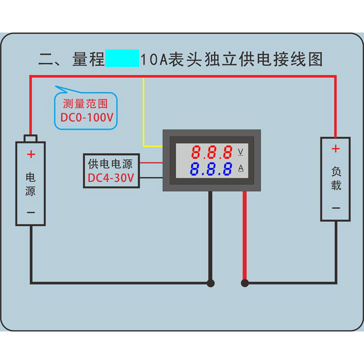 Vôn kế điện tử DC đo dòng và áp 10A 100V