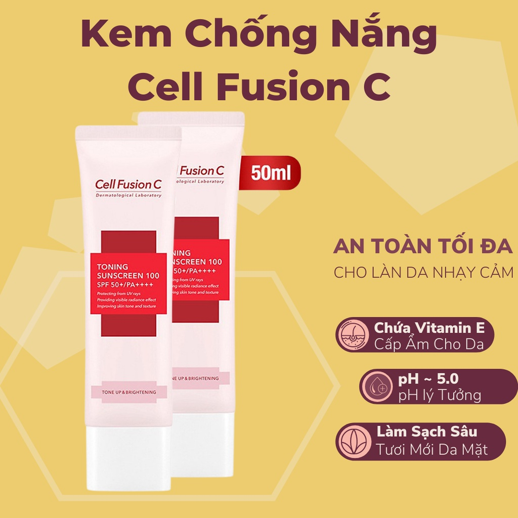 Kem Chống Nắng Cell Fusion C . Màu Đỏ , Xanh , Hồng . dung tích 50ml (lemo) | BigBuy360 - bigbuy360.vn