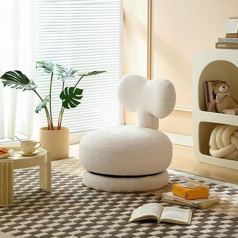 Sofa đơn lông cừu xoay 360 Ghế giải trí sáng tạo Ghế decor size lớn hàng nhập nhẩu New House City