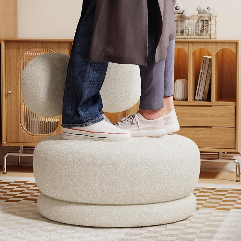 Sofa đơn lông cừu xoay 360 Ghế giải trí sáng tạo Ghế decor size lớn hàng nhập nhẩu New House City