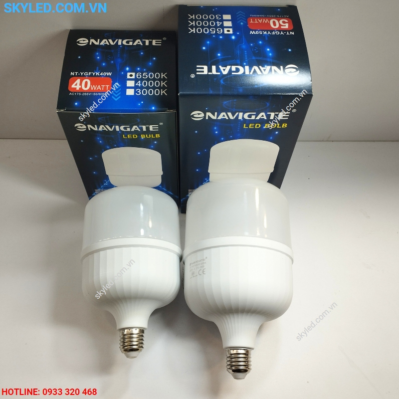 BÓNG LED TRỤ PHONG VÂN 10W-15W-20W-30W-40W-50W ÁNH SÁNG TRẮNG