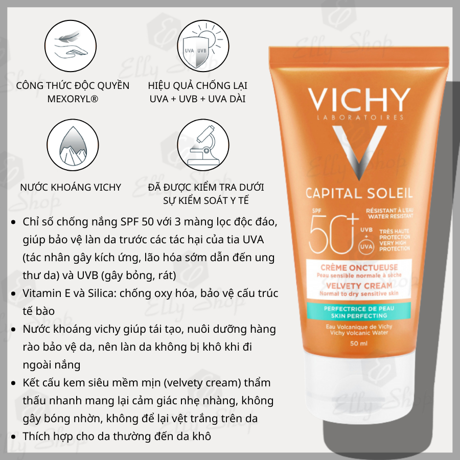 Kem Chống Nắng Vichy Ideal Soleil SPF50+ Dry Touch 50ML (ngoc_huyen) | BigBuy360 - bigbuy360.vn