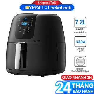 Nồi chiên không dầu Lock&Lock 7.2L EJF296BLK - Hàng chính hãng, chiên được nguyên con gà - JoyMall