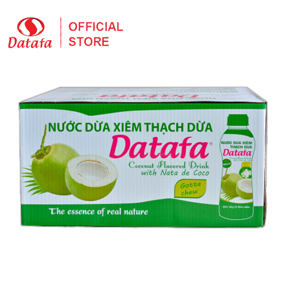 Nước Dừa Xiêm Thạch Dừa DATAFA - Thùng 24 Chai 500ml