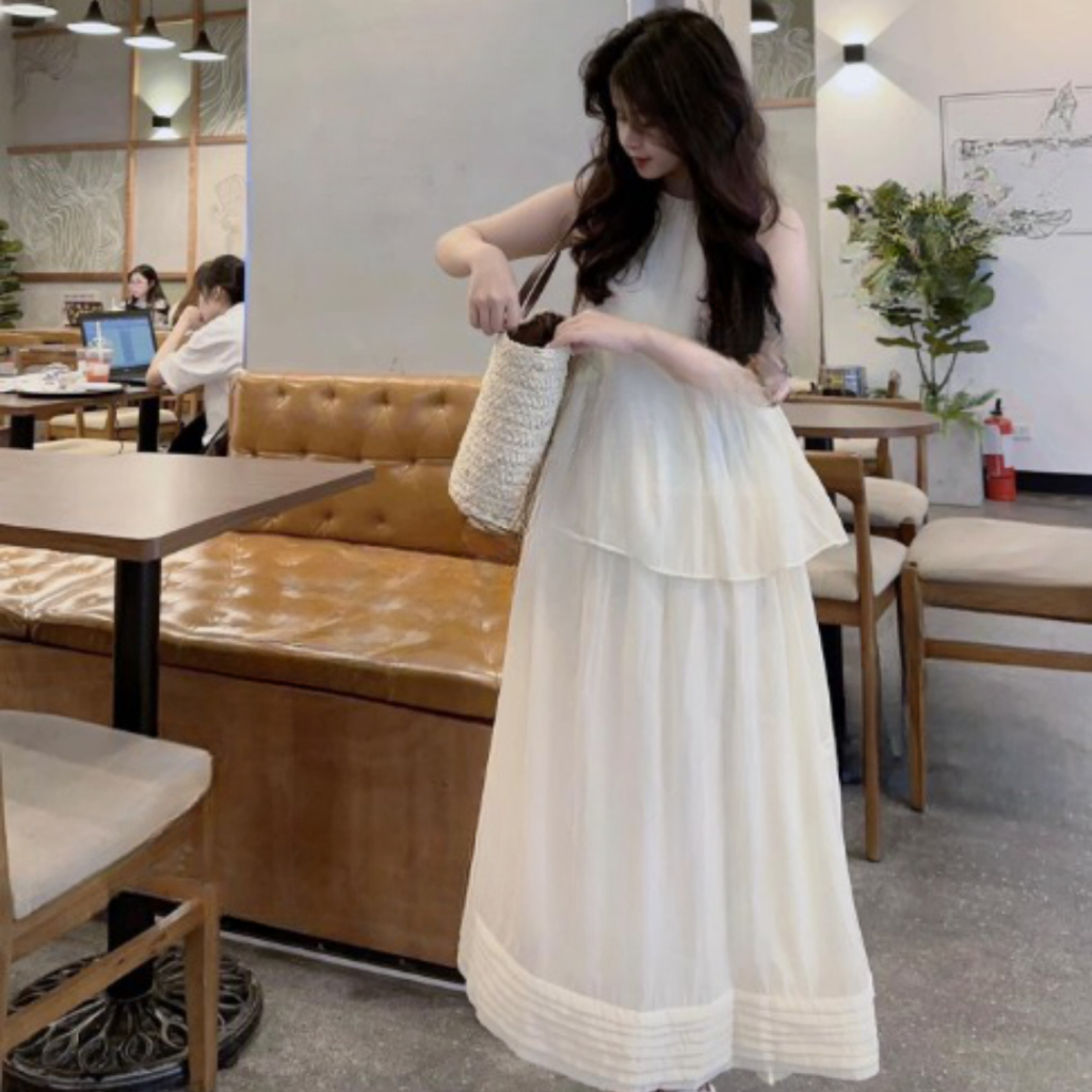 Váy nữ mùa hè PHUONGMOON, chất voan mát nhẹ bồng bềnh