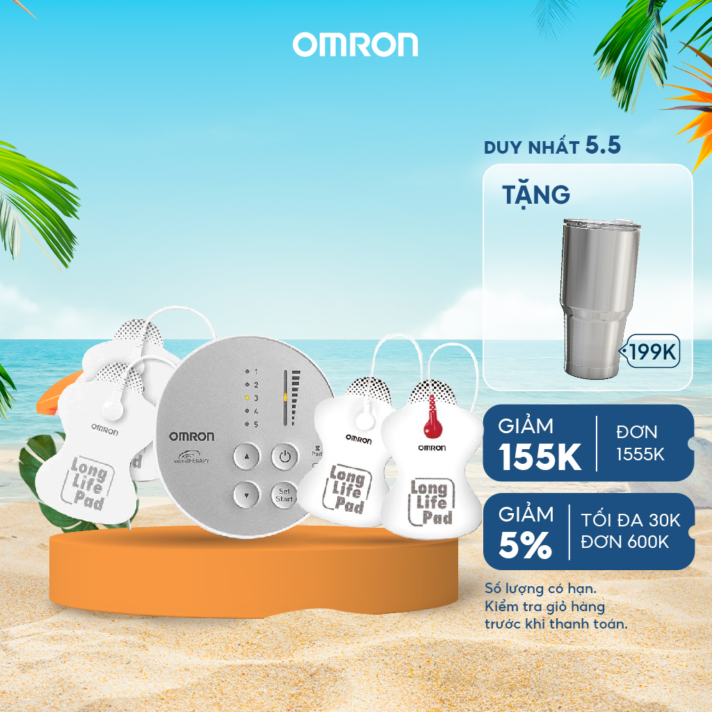 Bộ Máy massage xung điện HV-F013 + Miếng dán điện cực Omron