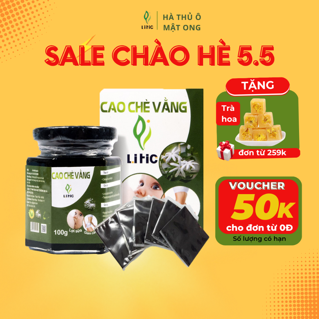 Cao chè vằng sẻ LITIC hàng chuẩn loại 1 giảm cân, lợi sữa, giúp ngủ ngon, ổn định huyết áp