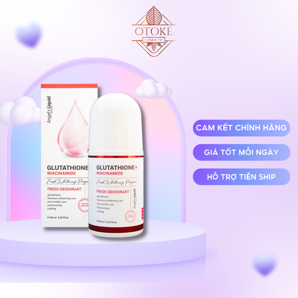 Lăn Nách Ngăn Mùi, Giảm Thâm Vùng Nách Angel’s Liquid Glutathione Fresh-Up Whitening Magic Deo Stick 60ml