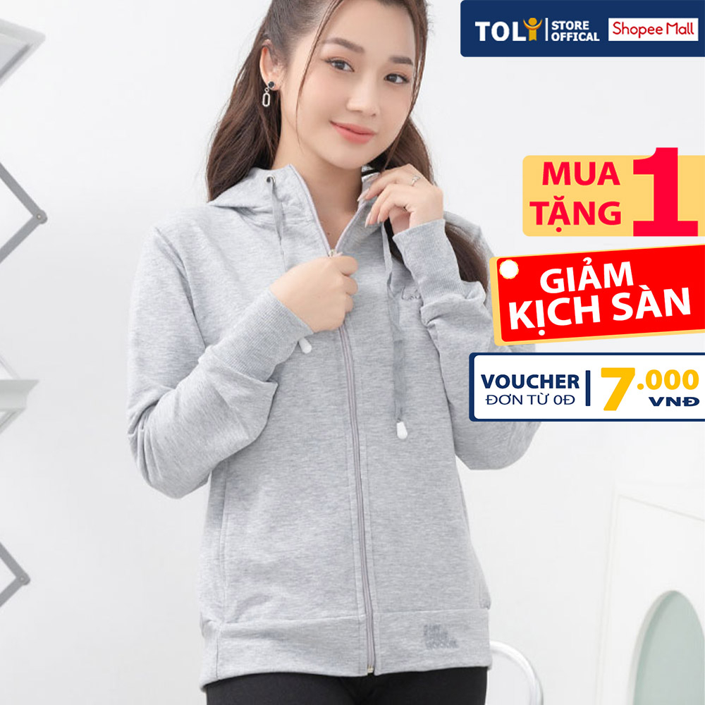 Áo khoác nữ TOLI có túi trong, vành mũ rộng chống nắng tốt, vải dày dặn cao cấp, có bigisze [KN09]