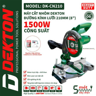 Máy Cắt Góc Kim Loại Để Bàn 210MM Dekton / DK-CN210 / 1500W / Cắt Nghiêng 45 Độ / Có Đèn Laser Soi Mặt Cắt