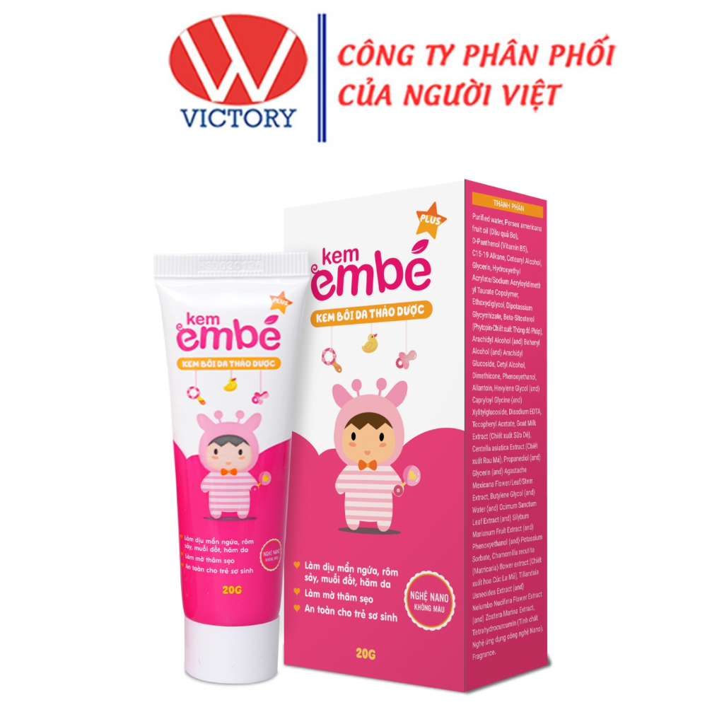 Kem Em Bé Plus giúp giảm ngay sưng, đỏ, ngứa, ngừa thâm sẹo vết muỗi đốt, côn trùng cắn - 20gr - VIC Pharmacy