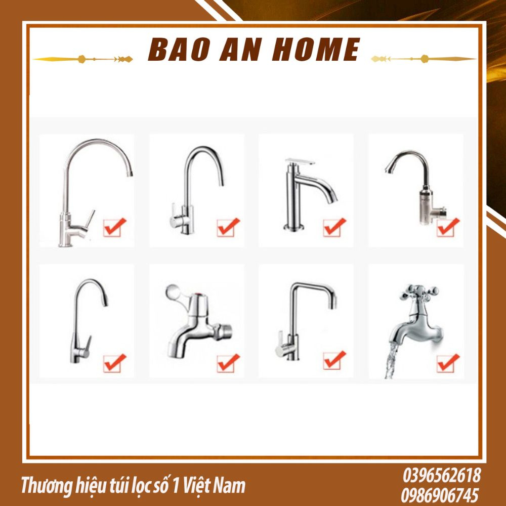 Vòi Nước Hoa Sen Lò xo Nhựa - Đầu Hoa Sen Gắn Vòi Nước Giúp Tiết Kiệm Nước , Dùng Cho Vòi 16 - 19mm- BAOANHOME