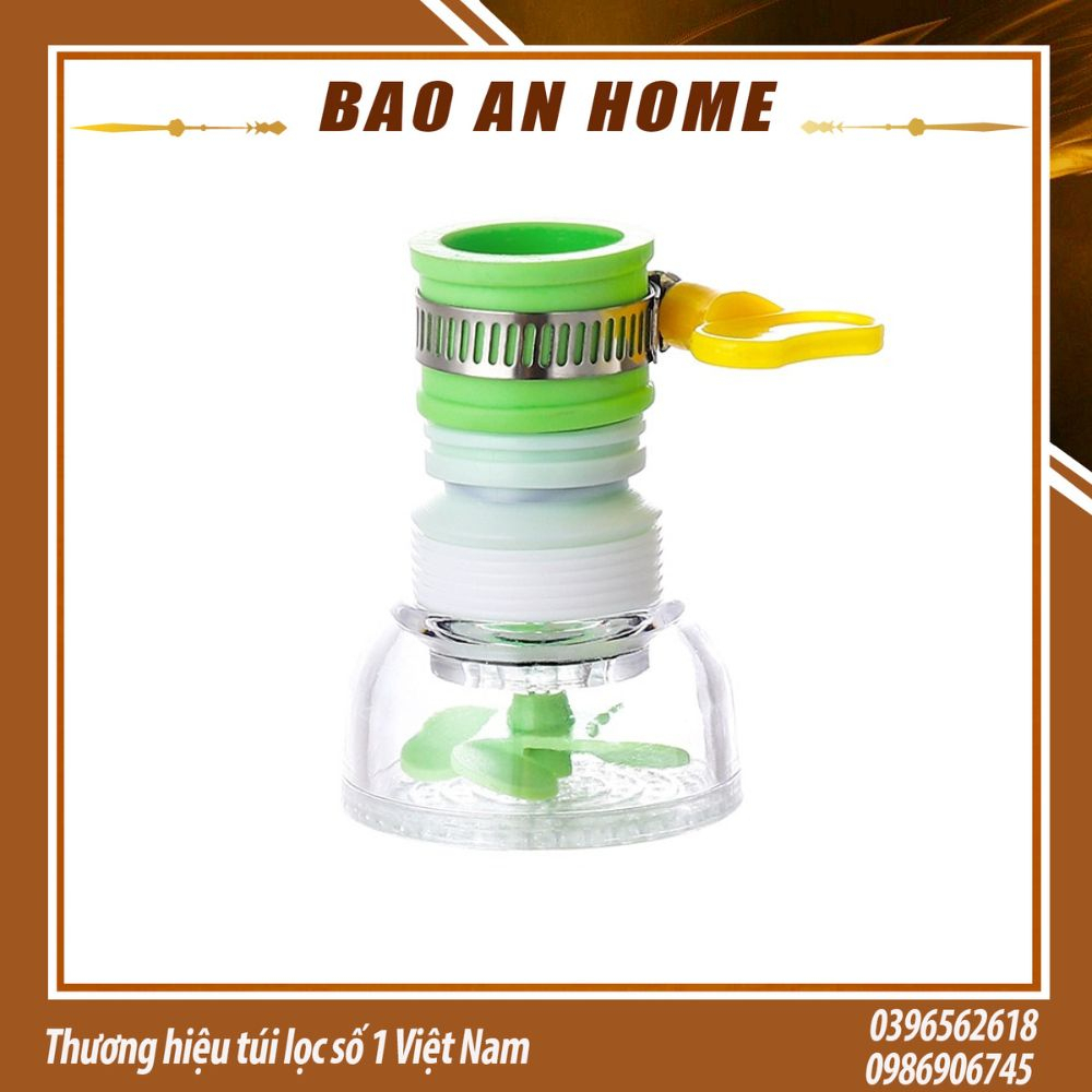 Vòi Nước Hoa Sen Lò xo Nhựa - Đầu Hoa Sen Gắn Vòi Nước Giúp Tiết Kiệm Nước , Dùng Cho Vòi 16 - 19mm- BAOANHOME