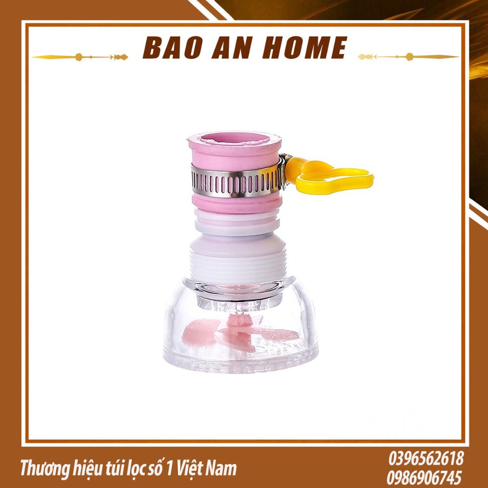 Vòi Nước Hoa Sen Lò xo Nhựa - Đầu Hoa Sen Gắn Vòi Nước Giúp Tiết Kiệm Nước , Dùng Cho Vòi 16 - 19mm- BAOANHOME